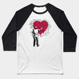 Street Artist Heart Painting Baseball T-Shirt